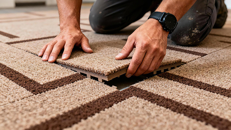 辦公室丁字形地毯鋪設安裝技術