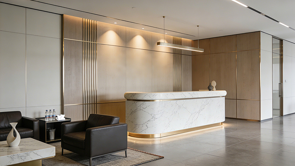 經典流行款輕奢商務風辦公室前臺